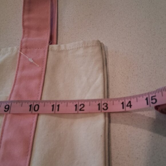 Trader Joe's Pink Pastel Mini Canvas Tote Bag - Picture 9 of 15